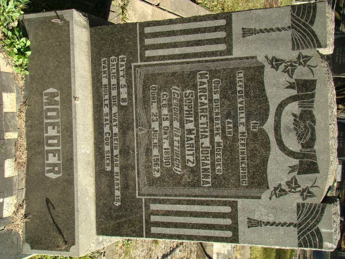 MARITZ Margaretha Johanna Sophia nee HATTINGH 1880-1962