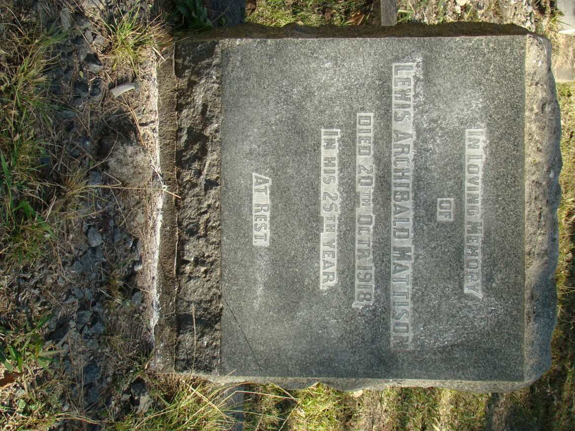 MATTISON Lewis Archibald -1918