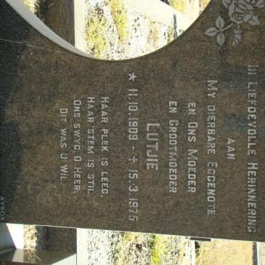 MEYER Corneluis Francois 1906-1983 &amp; Lutjie 1909-1975