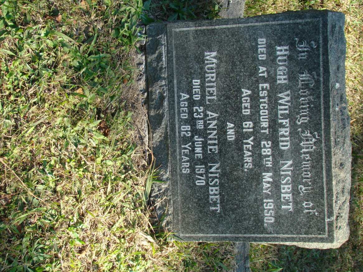 NISBET Hugh Wilfrid -1950 &amp; Muriel Annie -1970