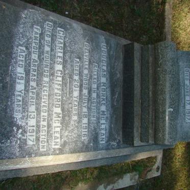 NURDEN John Charles 1851-1914 &amp; Caroline 1848-1917 :: McLEAN Douglas Rorke -1916 :: McLEAN Charles Clifford -1917