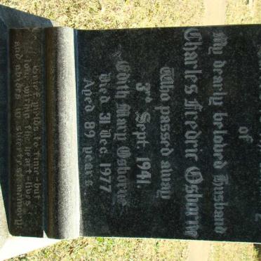 OSBORNE Charles Fredric -1941 &amp; Edith Mary -1977