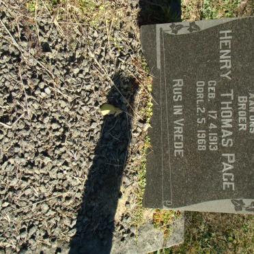 PAGE Henry Thomas 1913-1968