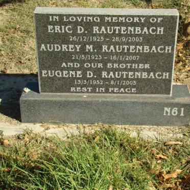 RAUTENBACH Eric D. 1925-2003 &amp; Audrey M. 1923-2007 :: RAUTENBACH Eugene D. 1952-2005