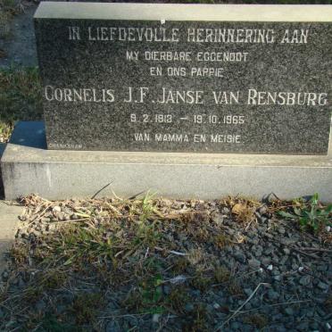 RENSBURG Cornelis J.F., Janse van 1913-1965