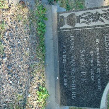 RENSBURG Sarel P.F., Janse van 1903-1964