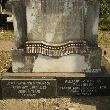 RAWLINSON Alexander Wynter -1976 &amp; Doris Kathleen -1983