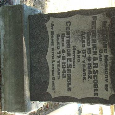 SCOBLE Frederick A.R. -1942 &amp; Gertrude E. -1943