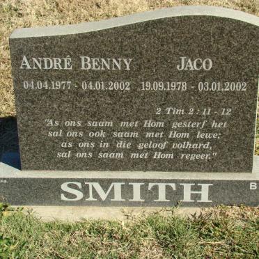 SMITH Andre Benny 1977-2002 :: SMITH Jaco 1978-2002