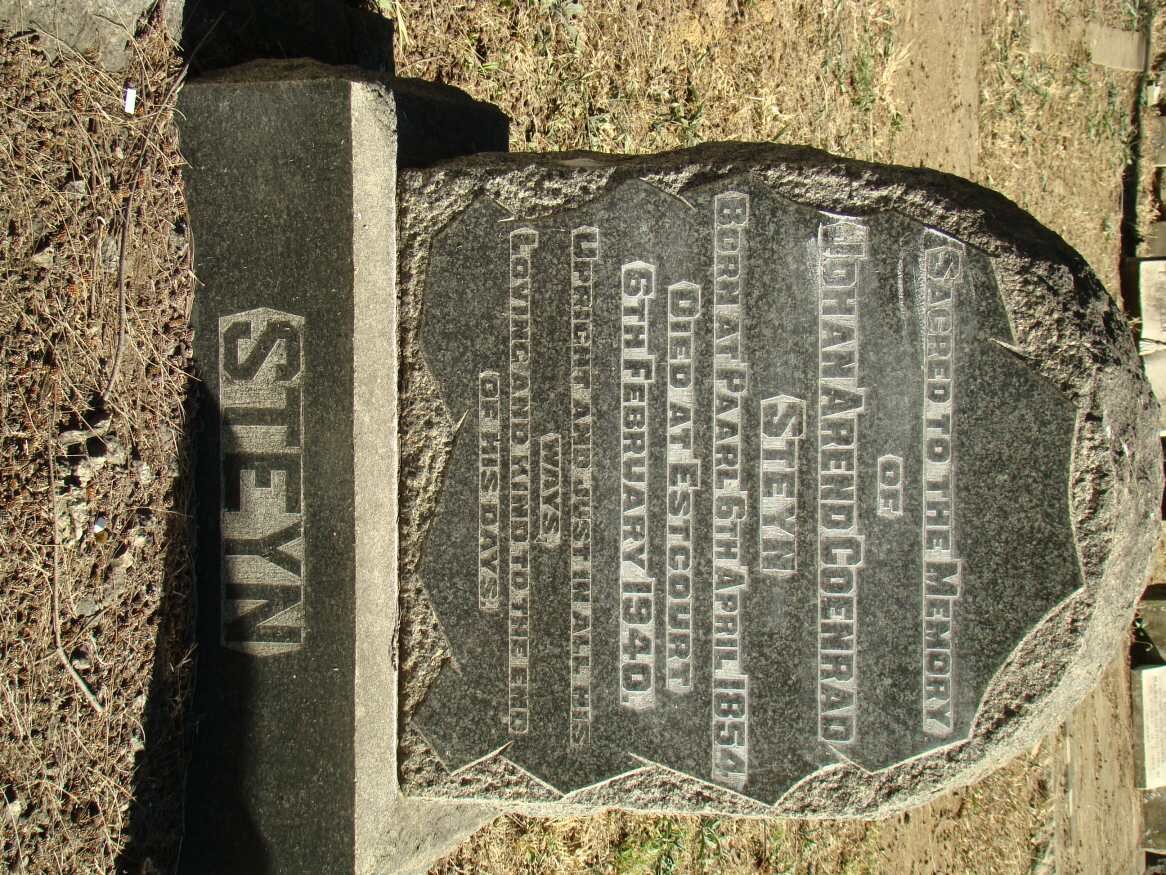 STEYN Johan Arend Coenrad 1854-1940