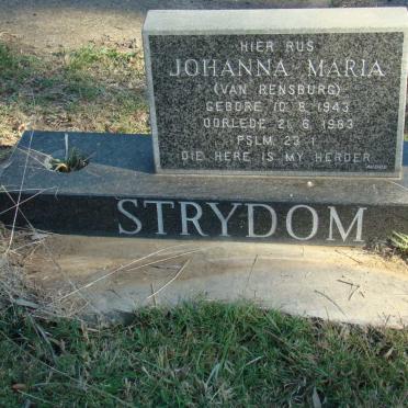STRYDOM Johanna Maria nee VAN RENSBURG 1943-1983