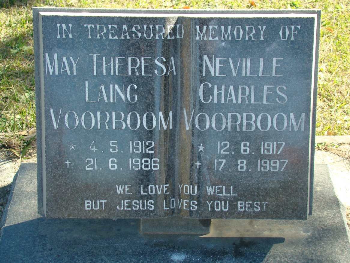VOORBOOM Neville Charles 1917-1997 &amp; May Theresa Laing 1912-1986