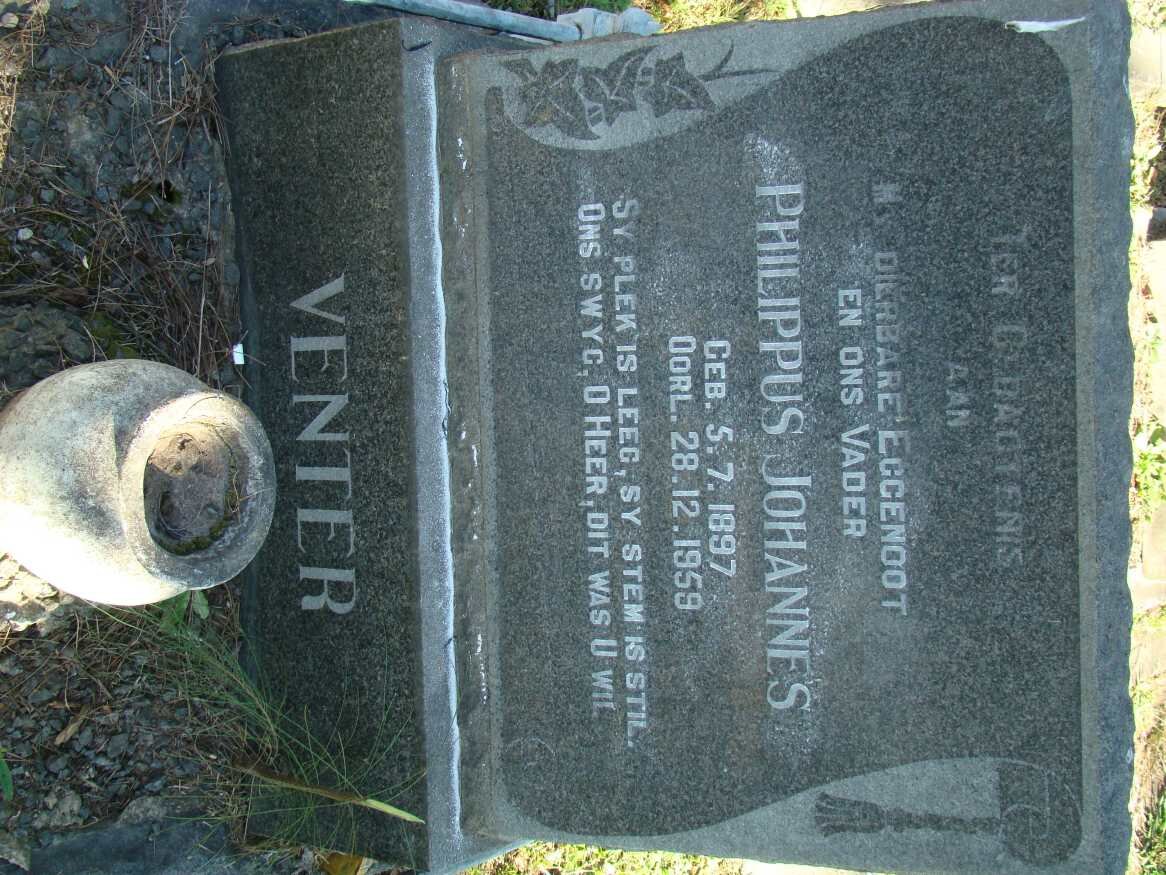 VENTER Philippus Johannes 1897-1959