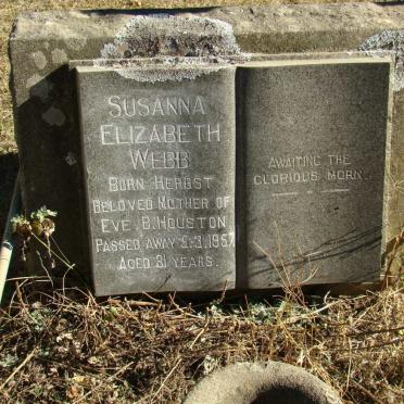 WEBB Susanna Elizabeth nee HERBST -1957