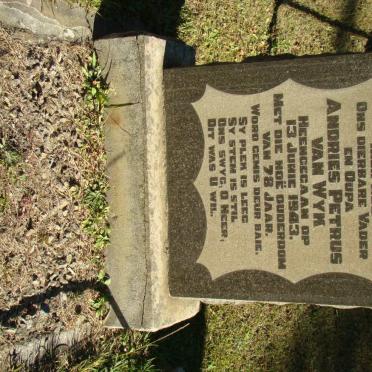 WYK Andries Petrus, van -1943