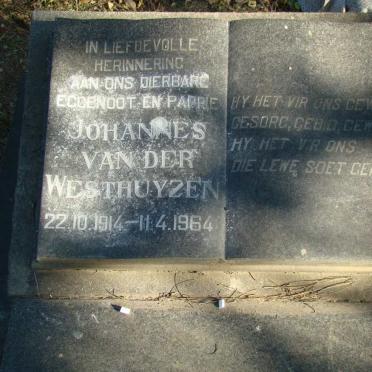 WESTHUYZEN Johannes, van der 1914-1964