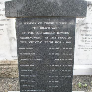 Kwazulu-Natal, ESTCOURT district, Draycott, Lot 7 Empangwene 5225 Mission_1, German cemetery