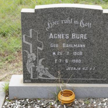 BURE Agnes nee BAHLMANN 1908-1980