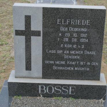 BOSSE Elfriede nee DEDEKIND 1912-1994