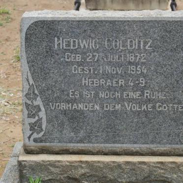 COLDITZ Hedwig 1872-1954
