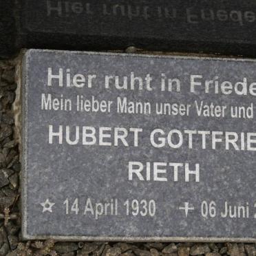 RIETH Hubert Gottfried 1930-2007