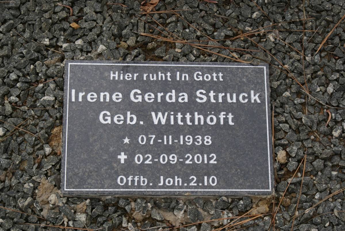 STRUCK Irene Gerda nee WITTHOFT 1938-2012