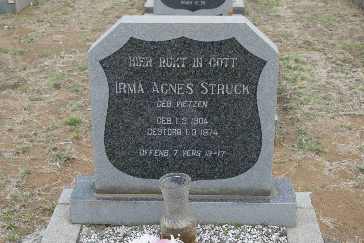 STRUCK Irma Agnes nee VIETZEN 1904-1974
