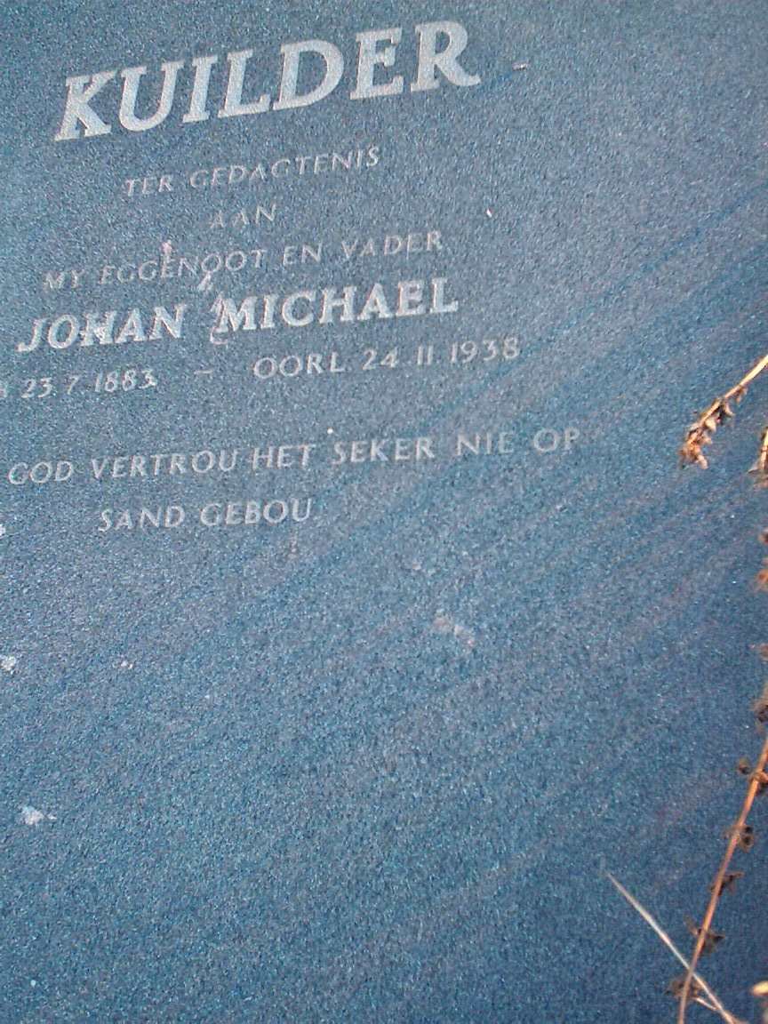 KUILDER Johan Michael 1883-1938