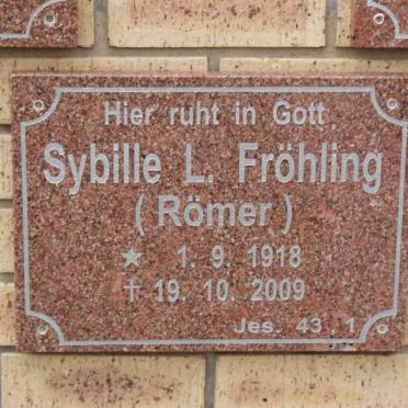 FRÖHLING Sybille L. nee RÖMER 1918-2009