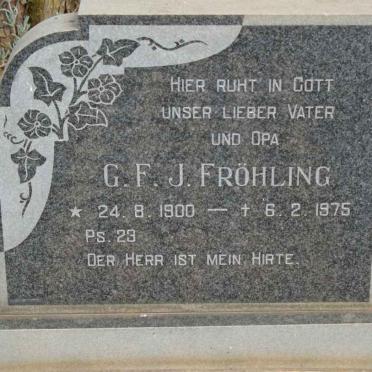 FRÖHLING G.F.J. 1900-1975