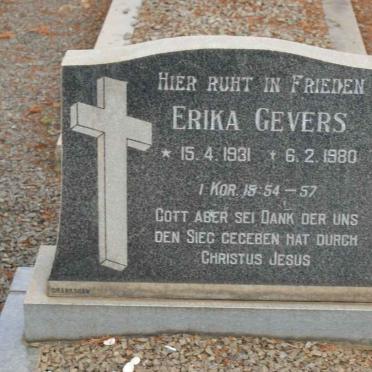 GEVERS Erika 1931-1980