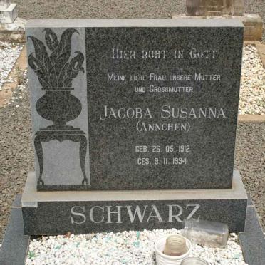 SCHWARZ Jacoba Susanna 1912-1994