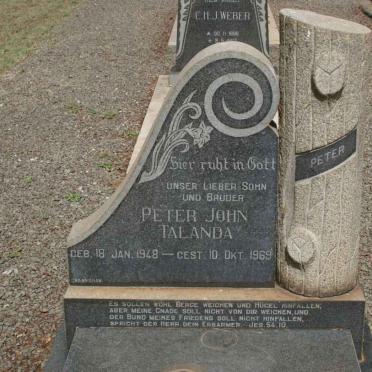 TALANDA Peter John 1948-1969