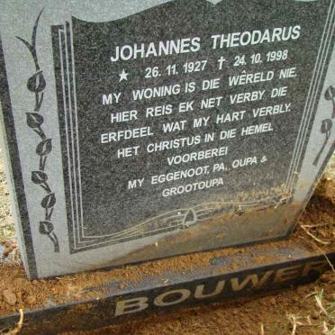 BOUWER Johannes Theodarus 1927-1998