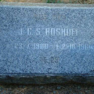 BOSHOFF J.C.S. 1900-1960