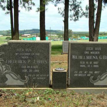 BRITS Frederick P.J. 1892-1969 &amp; Wilhelmiena 1897-1985