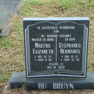 BRUYN Stephanus Hermanus, de 1916-2006 &amp; Martha Elizabeth 1917-1999