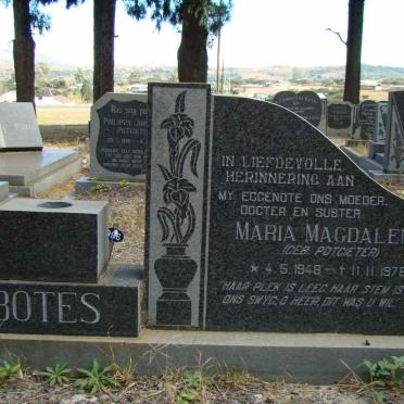 BOTES Maria Magdalena nee POTGIETER 1948-1978