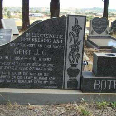 BOTES Gert J.C. 1938-1983 &amp; Maria Magdalena POTGIETER 1948-1978 