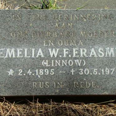 ERASMUS Emelia W.F. nee LINNOW 1895-1973