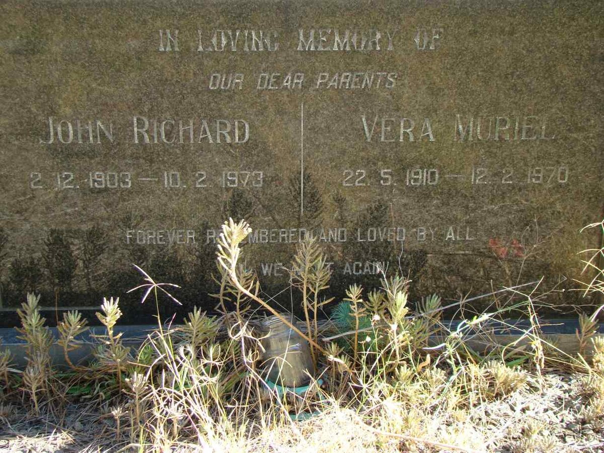 HARVEY John Richard 1903-1973 &amp; Vera Muriel 1910-1970