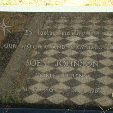 JOHNSON Joey nee LOURENS 1910-1969
