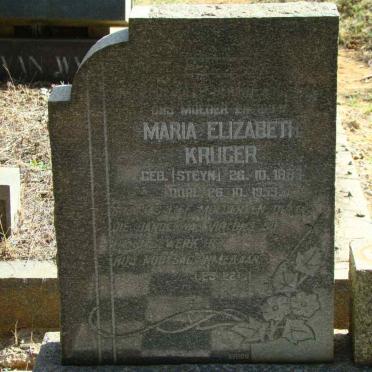 KRUGER Maria Elizabeth nee STEYN 1889-1959
