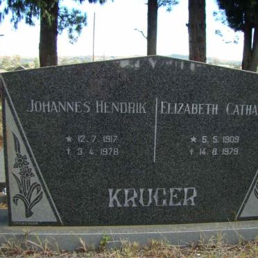 KRUGER Johannes Hendrik 1917-1978 &amp; Elizabeth Catharina 1909-1979
