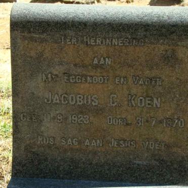 KOEN Jacobus C. 1923-1970