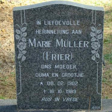 MULLER Marie nee FRIER 1902-1989