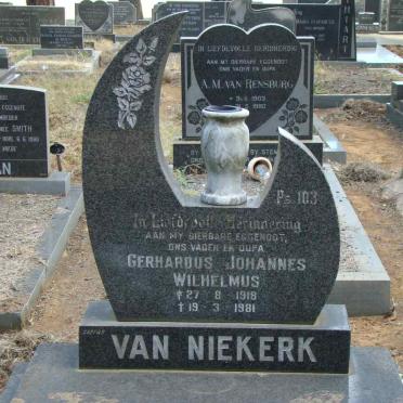 NIEKERK Gerhardus Johannes Wilhelmus, van 1918-1981