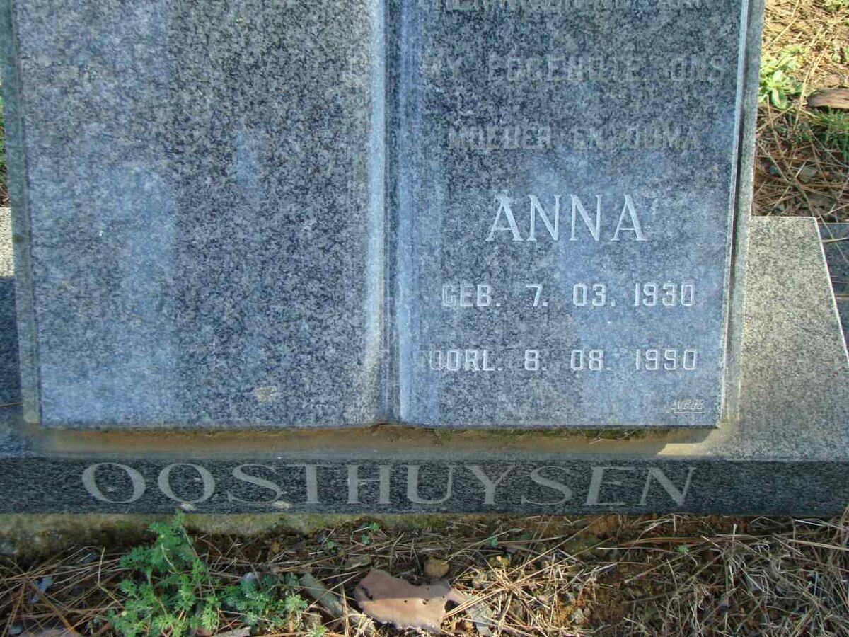 OOSTHUYSEN Anna 1930-1990