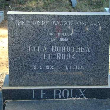 ROUX Ella Dorothea, le 1909-1989