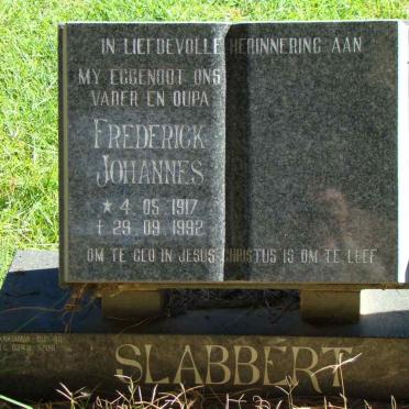 SLABBERT Frederick Johannes 1917-1992
